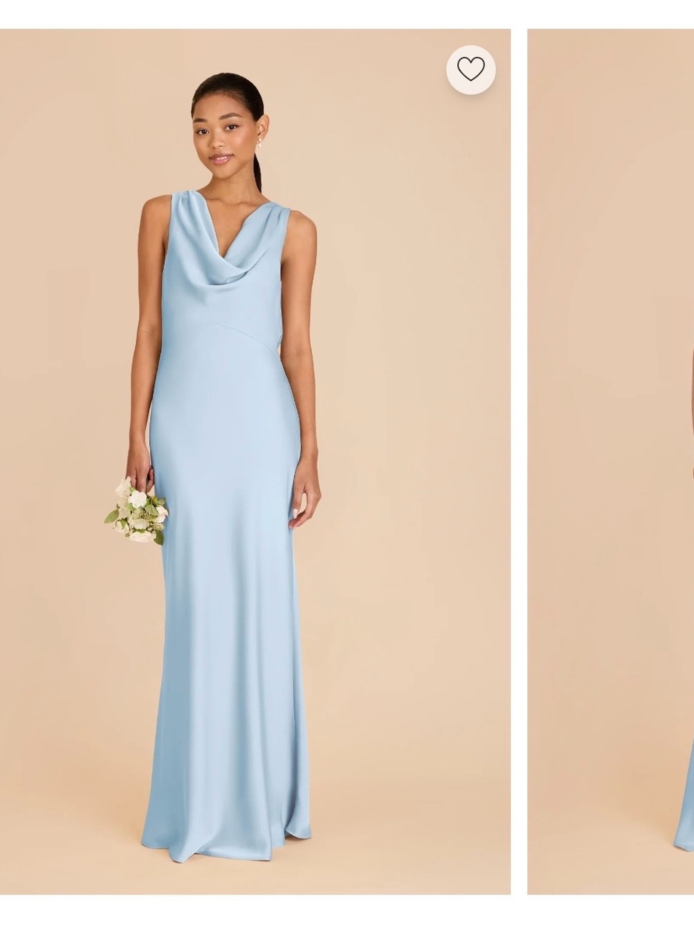 Birdy Grey Matte Satin Sky Blue Bonnie Dress